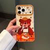 Ins Fine Hole Imd Bear for Iphone17promax/15pro Mobile Phone Case Cute 14/16/15