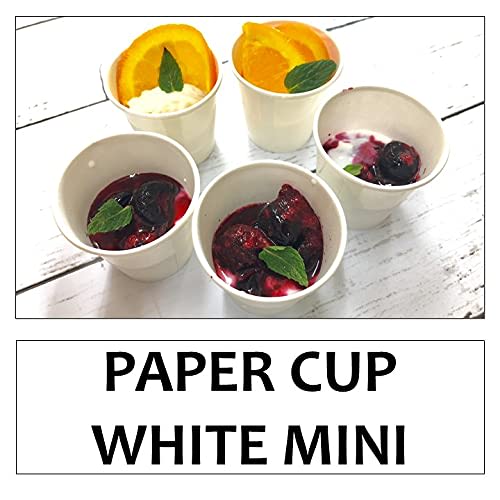 Niche Plus Mini White Paper Cups, 3 oz (90 ml), 250 count