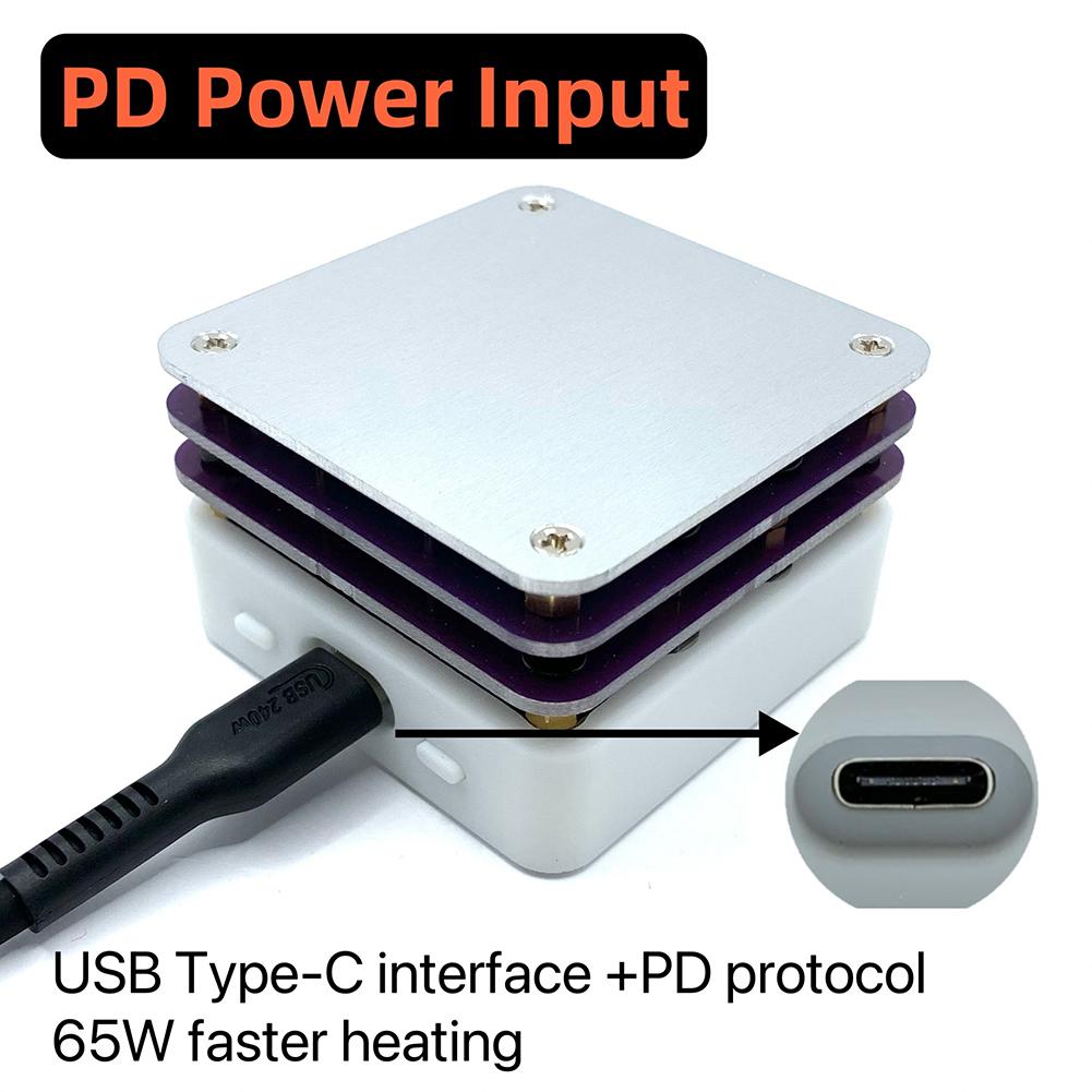 65W Soldering Hot Plate Constant Temperature PCB Board Preheating Platfor with Screen Display Adjustable DIY Welder Hot Plate