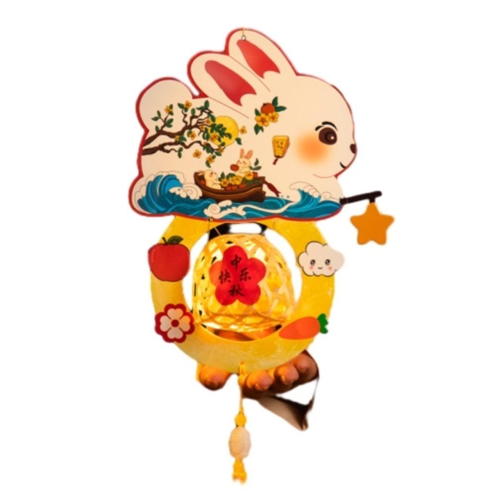 Cute Festival Lantern Material Pack Cartoon Hanging Rabbit Lamps  Women Children