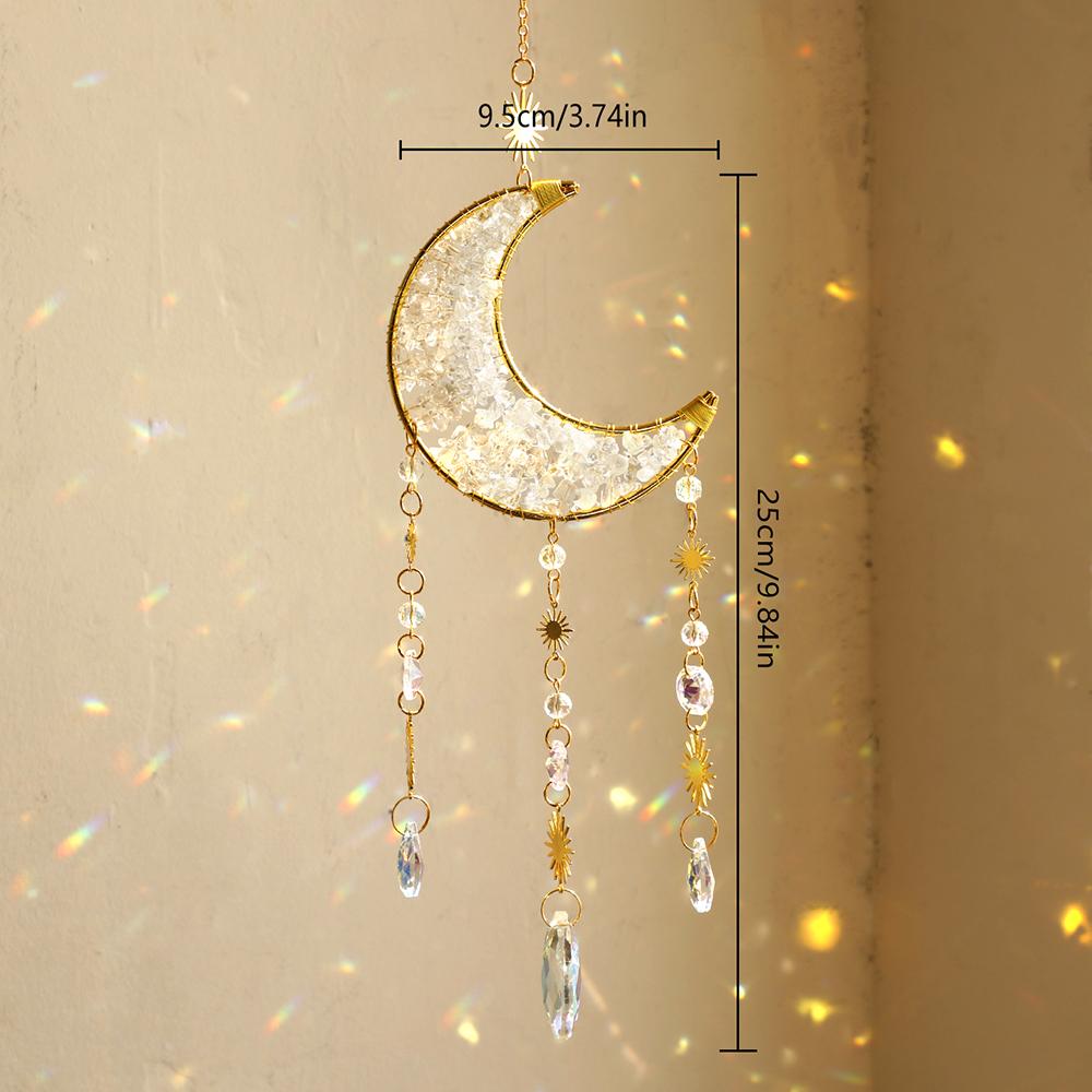 

Хрустальный Ловец Солнца Призма Колокольчики Ветра Создатель Радуги Ловец Света Настенный Декор Ловцы Луны Декор для Комнаты Эстетичные Подарки