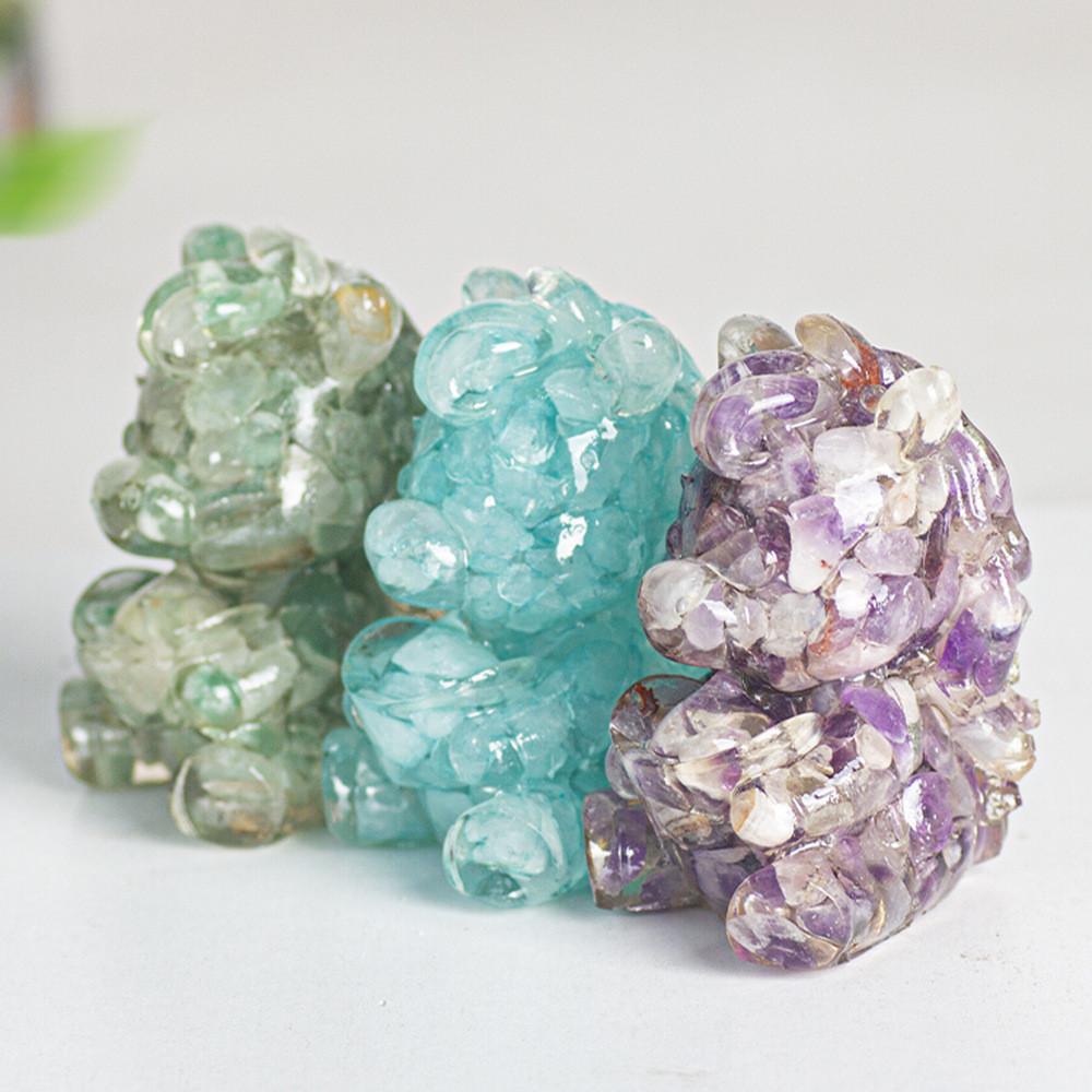 Modern Resin Animal Statue With Water Crystal Effects For Living Room Display