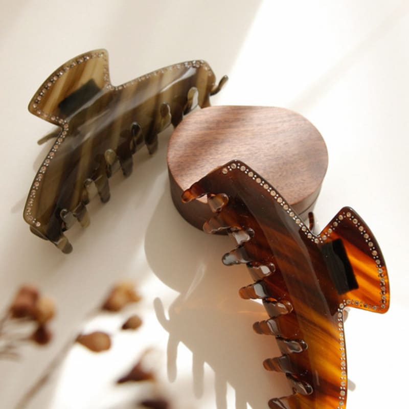 

J.Lauren France Cubic Big Hair Claw Clip Bh0912 brown