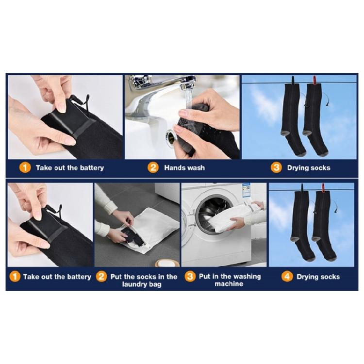 Electric USB Winter Warm Heated Socks Foot Warmer with 3 Temperature Adjustment