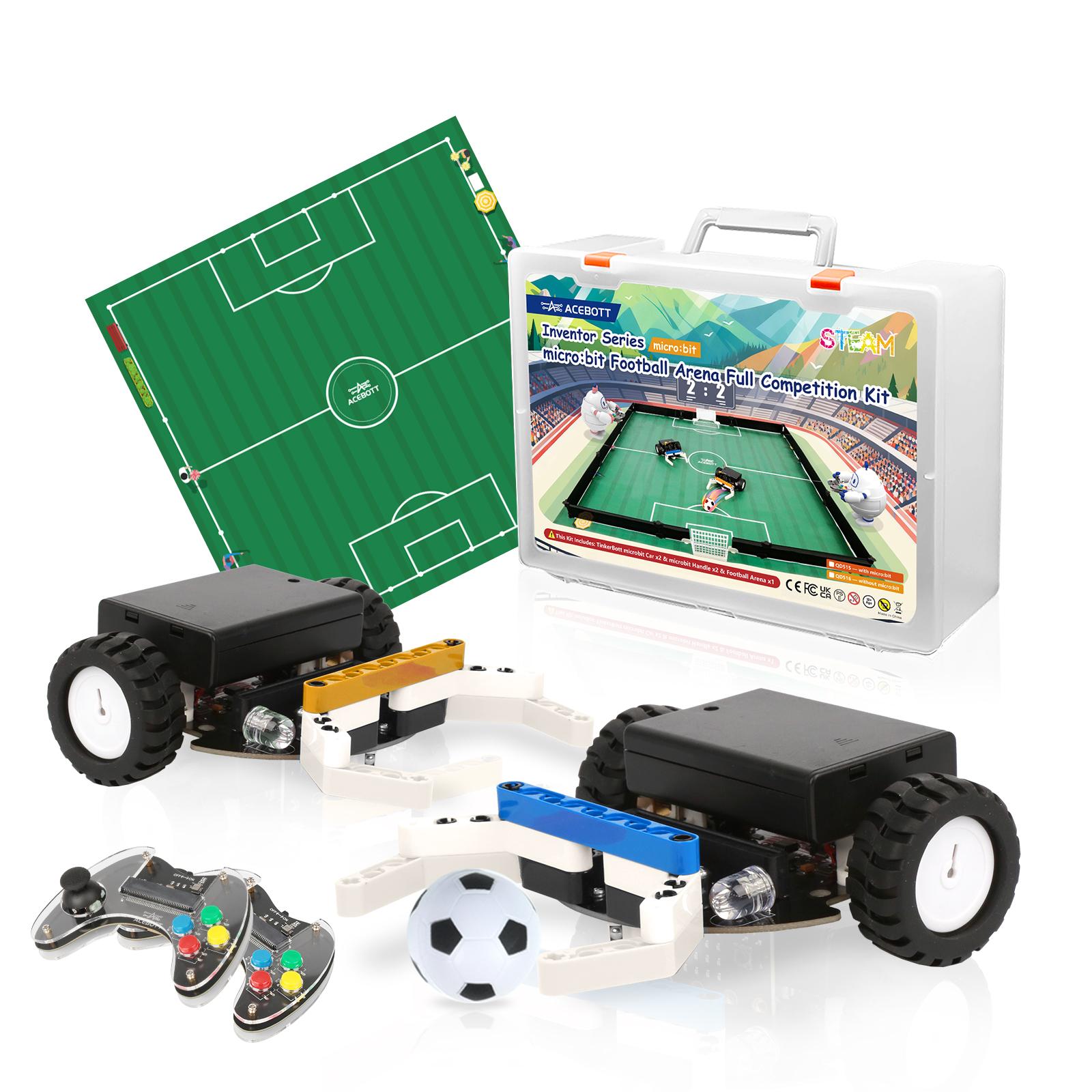 ACEBOTT Microbit Robot Football Arena Full Competition Kit Micro:bit Robot DIY Programmable Robot Car Kit STEM Education Project