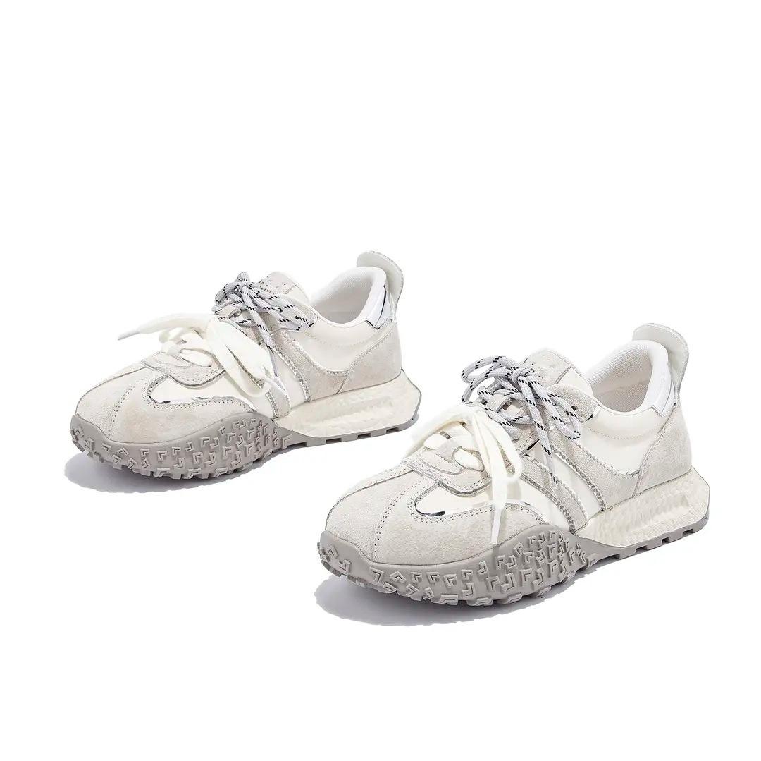

Thick-soled comfortable German training shoes 2025 spring and summer new niche light luxury outer wear sports jogging shoes fashion casual women s sh 35 бежевый