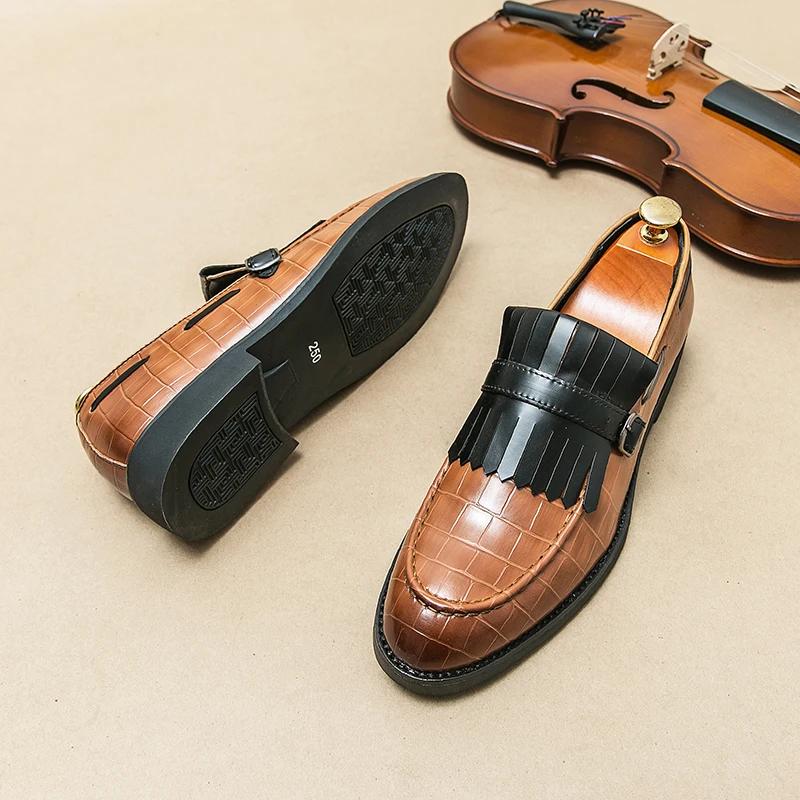 Classic Leather Shoes Men's Gentlemanly Genuine High Quality Oxford Outdoor Italian Calfskin Business Designer Office Dress Male