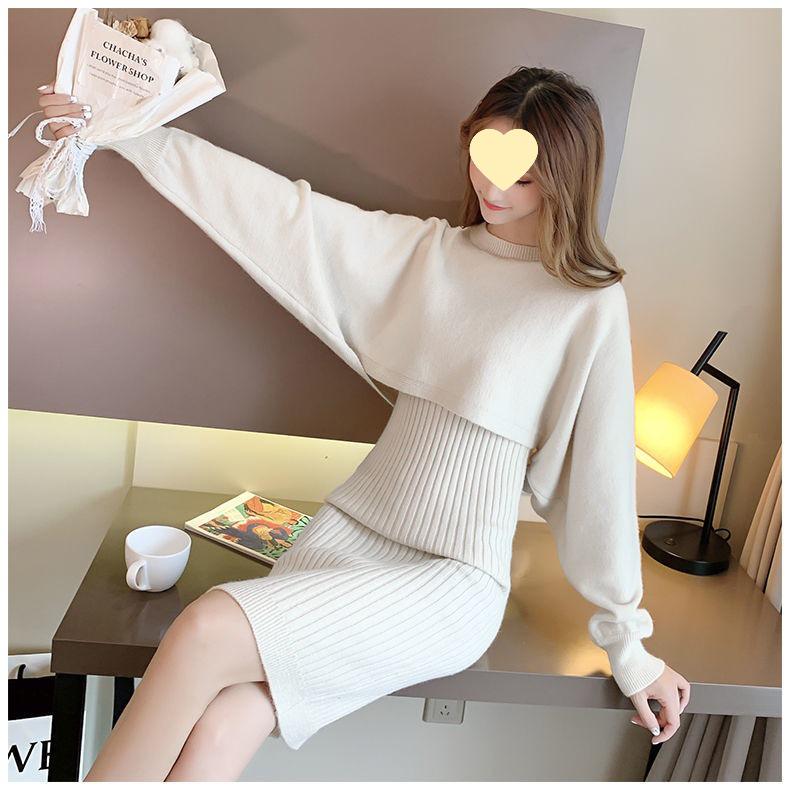 

Осень 2025 Профессиональный омолаживающий костюм-двойка: Стильный комплект из юбки и свитера для шикарного, зрелого образа. S