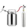 Bombola di CO2 da 0,6 L(vuoto) con Regolatore di CO2 Portatile, Kit Bombola di CO2 in Alluminio per Homebrewing per Birra Gassata, Acqua Frizzante Fai-da-Te