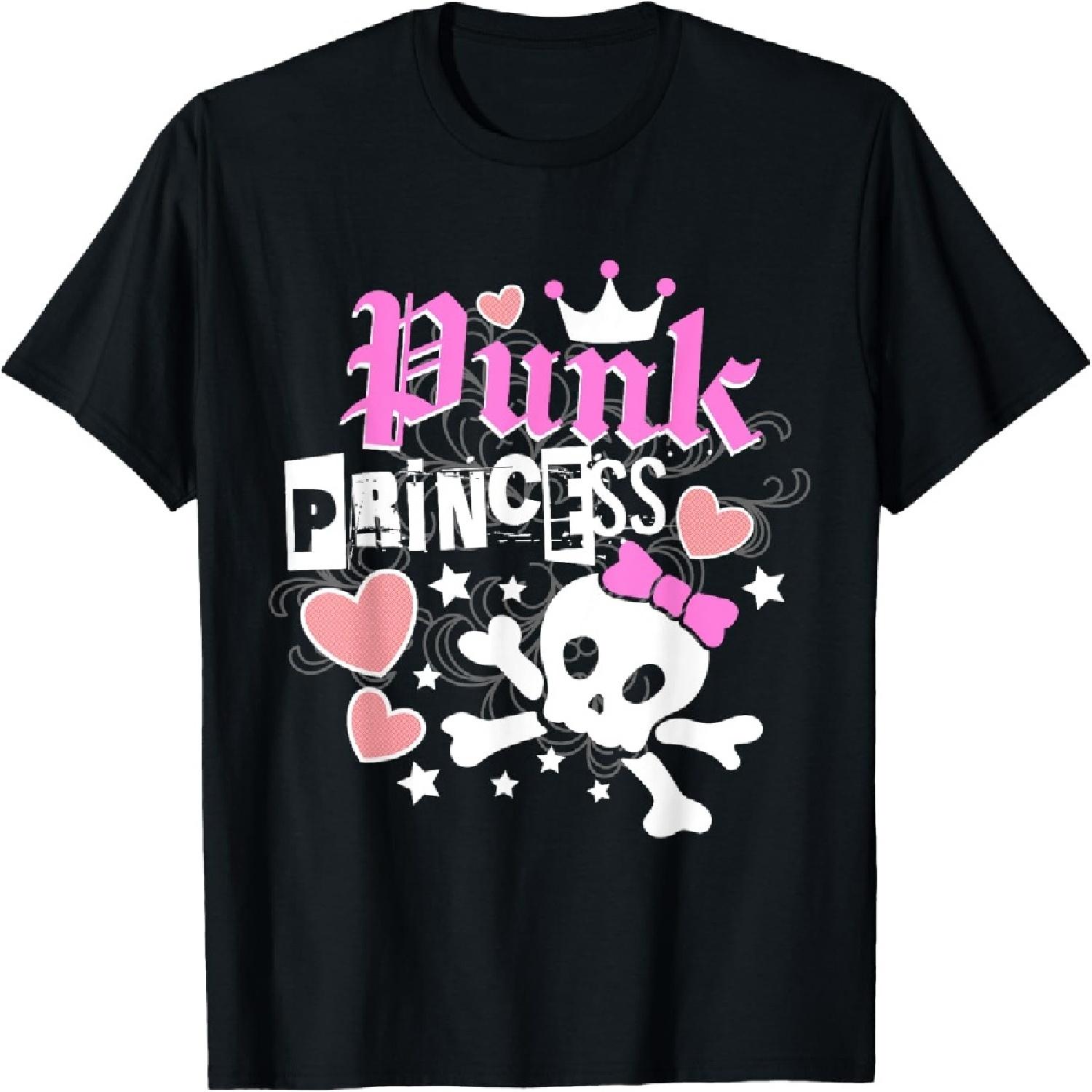 Панк Принцесса - Эмо Скейтбордист Рокер Бунтарь Футболка S