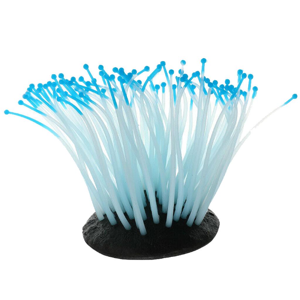 Aquarium Fish Tank Luminous Sea Anemone Artificial Coral Ornament Decoration