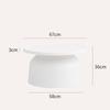 Nordic Style Plastic round Coffee Table Sofa Side Small-Space Corner Table with Wide Storage Desktop for Home Furniture