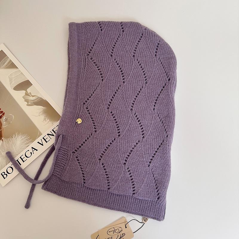 Women'S Winter Soft Beanie Hoodie Balaclava Hooded Scarf - Thermal Face Mask & Neck Gaiter, Stretchy Adjustable Drawstring Closure, Windproof