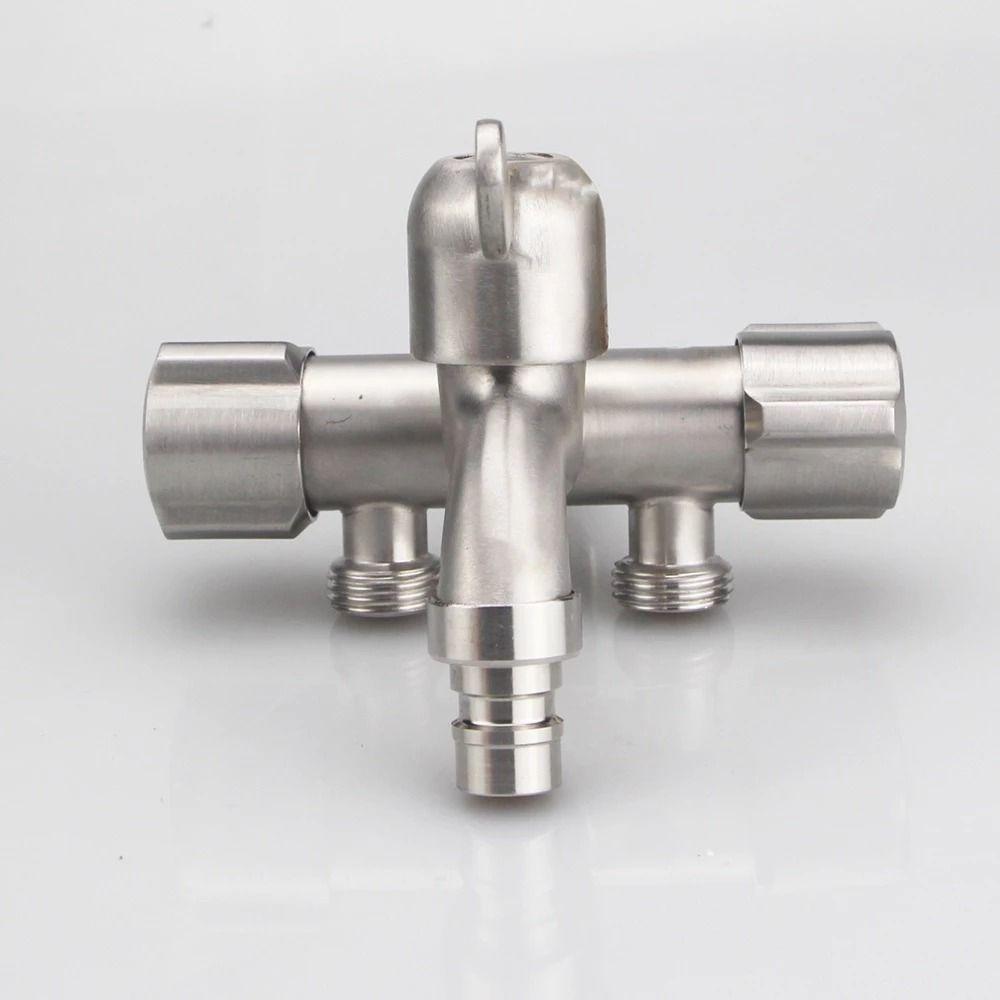 with Washing Machine Outlet Stainless Steel Faucet Angle Valve Faucet  Outdoor Bathroom