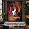 Wall Tapestry Bournemouth Football Print Custom Name Text Wall Hanging Home Decor