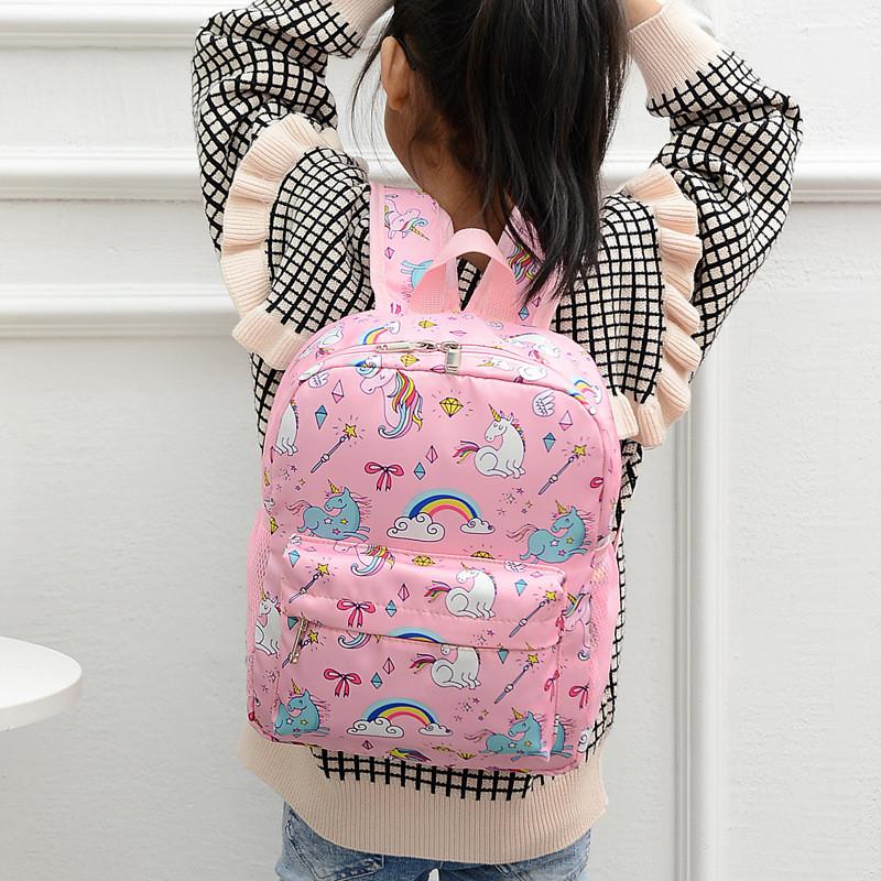 Stylish Unicorn Themed School Backpack For Children With Floral Patterns And Comfort