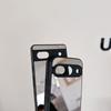 Luxury Make UP Mirror Phone Case For Google Pixel 10 9 8 7 6 Pro XL 9A 8A 7A 6A Shockproof Black Edge Fashion Mirror Back Cover
