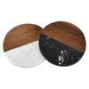 4PCS Marble And Acacia Wood Coaster Set Heat Resistant For Home Dining Table