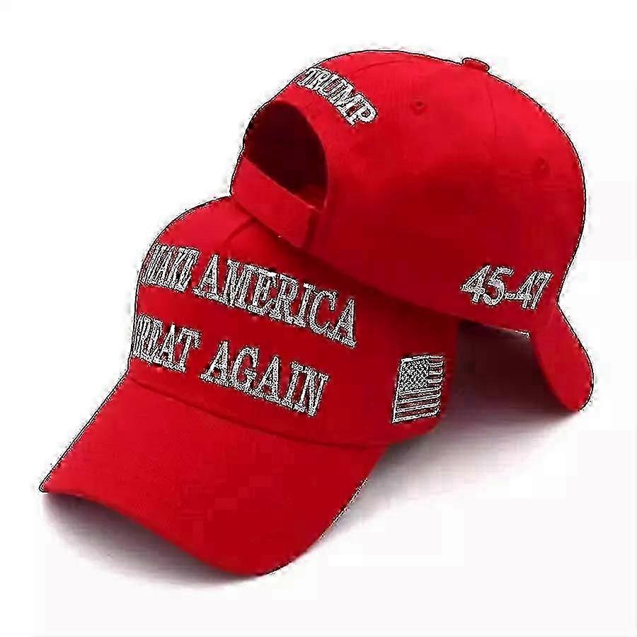 President Donald Trump 45-47 Hat 2024 Make America Great Again Maga Red Mesh