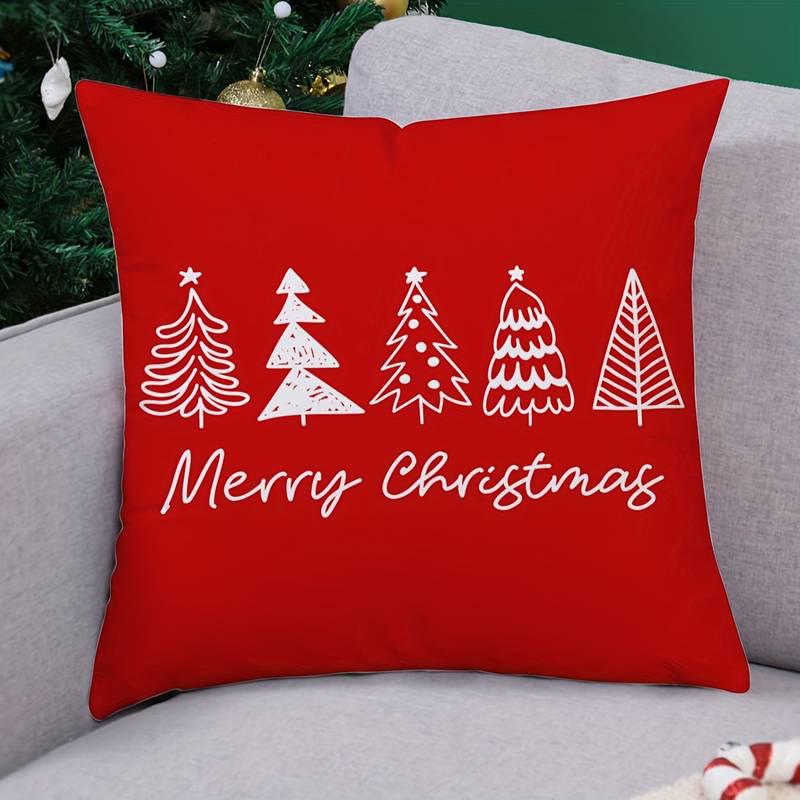 

Christmas Wreath Patterned PillowcaseSuitable for sofa car bedroom decorative cushion cover pillow cover 16x16Inch