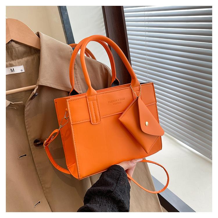 Simple Contrast Color Casual Commuting Large Capacity Fashion Design Crossbody Handbag Small Square Bag For Women