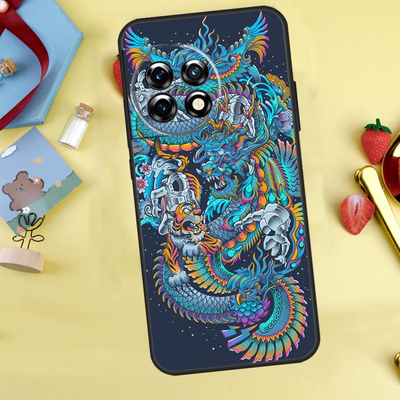 Fashion Chinese Dragon Cover For OnePlus 8T 10T 13 13R 12 12R 11 10 Pro OnePlus Nord CE 4 2 3 Lite N30 N20 N10 Case