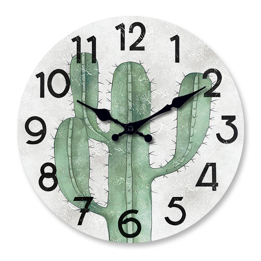 12-Inch Minimalist Retro MDF Religious Silent Wall Clock