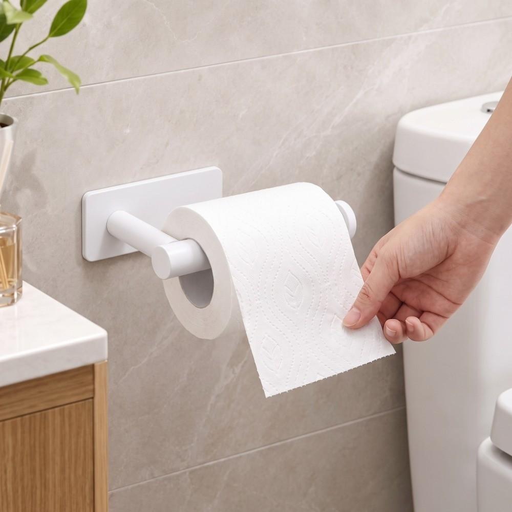 Self Adhesive Toilet Paper Holder Waterproof Roll Paper Organizer Paper Towel Holder  Kitchen