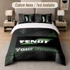 Custom Bedding Set Fendt Pattern, Print Name Text 1 Duvet Cover Plus 2 Pillowcases Home Textile