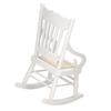 1:12   Miniature Furniture Wooden Rocking Chair for Dolls House Decor Toys (White)