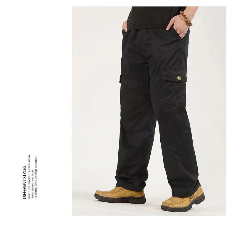 Men's Winter Thick Fleece Cotton Pants for Middle-Aged & Elderly