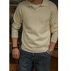 Men's Retro Heavyweight Knit Pullover Polo Sweater for Autumn/Winter