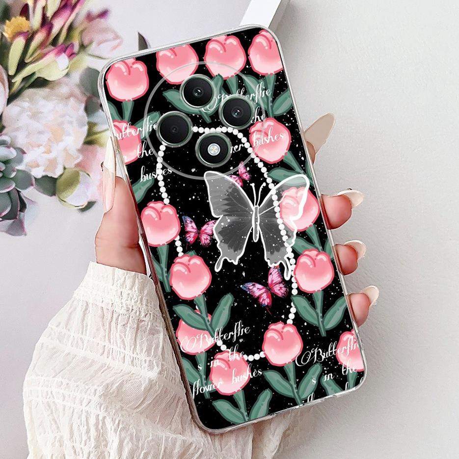 For Oppo Reno 12F 4G Case CPH2687 Stylish Butterfly Painted Cover Soft Silicone Case For Oppo Reno12 F Reno 12 FS Reno12F Bumper