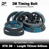 HTD 3M Rubber Timing Belt 783 789 792 795 798 804 810 813 816 822 825 831 834 840mm Closed Loop Belt for 3D Printer CNC In Stock