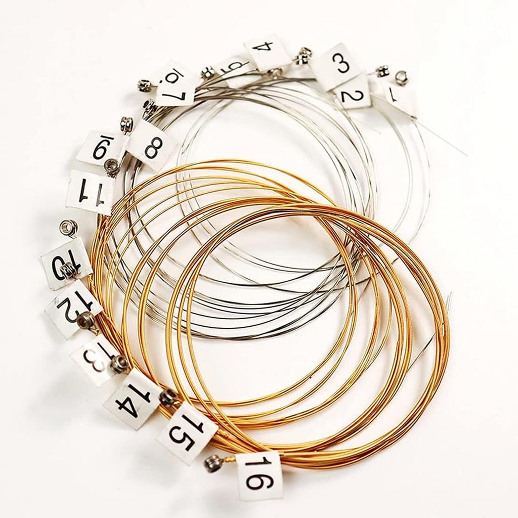 Ahvqevn Corzi Harfă Liră cu 21 de corzi, Corzi Liră, Accesorii Corzi Harfă Mică, Corzi Liră cu 21 de corzi pentru Instrumente Muzicale