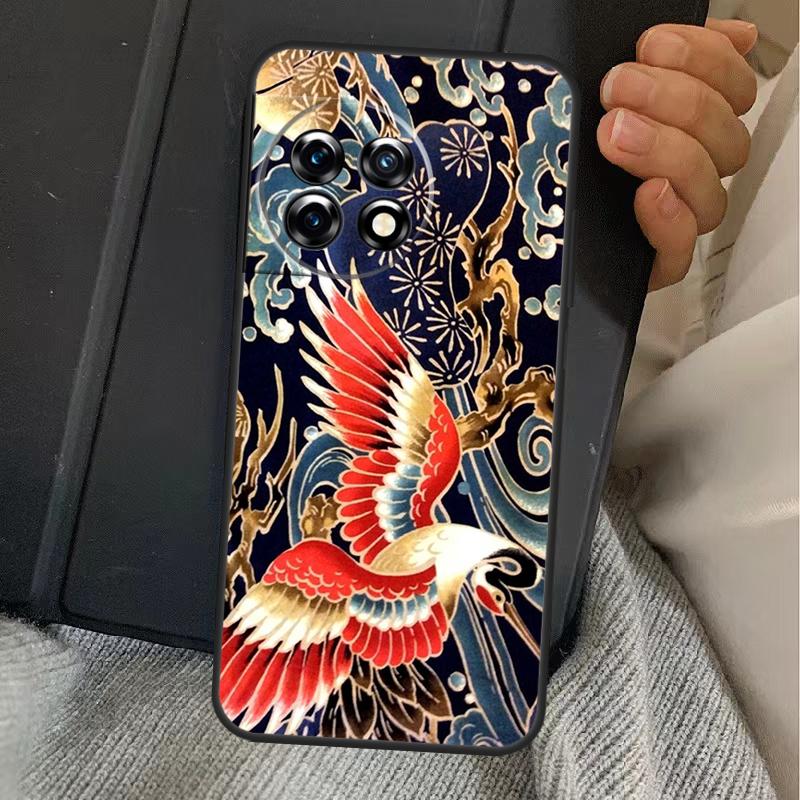 Art Crane Waves Case For OnePlus Nord 5 CE 2 3 4 Lite N20 N30 OnePlus 15 13 12 11 10T 10R 12R 13R 13T Cover