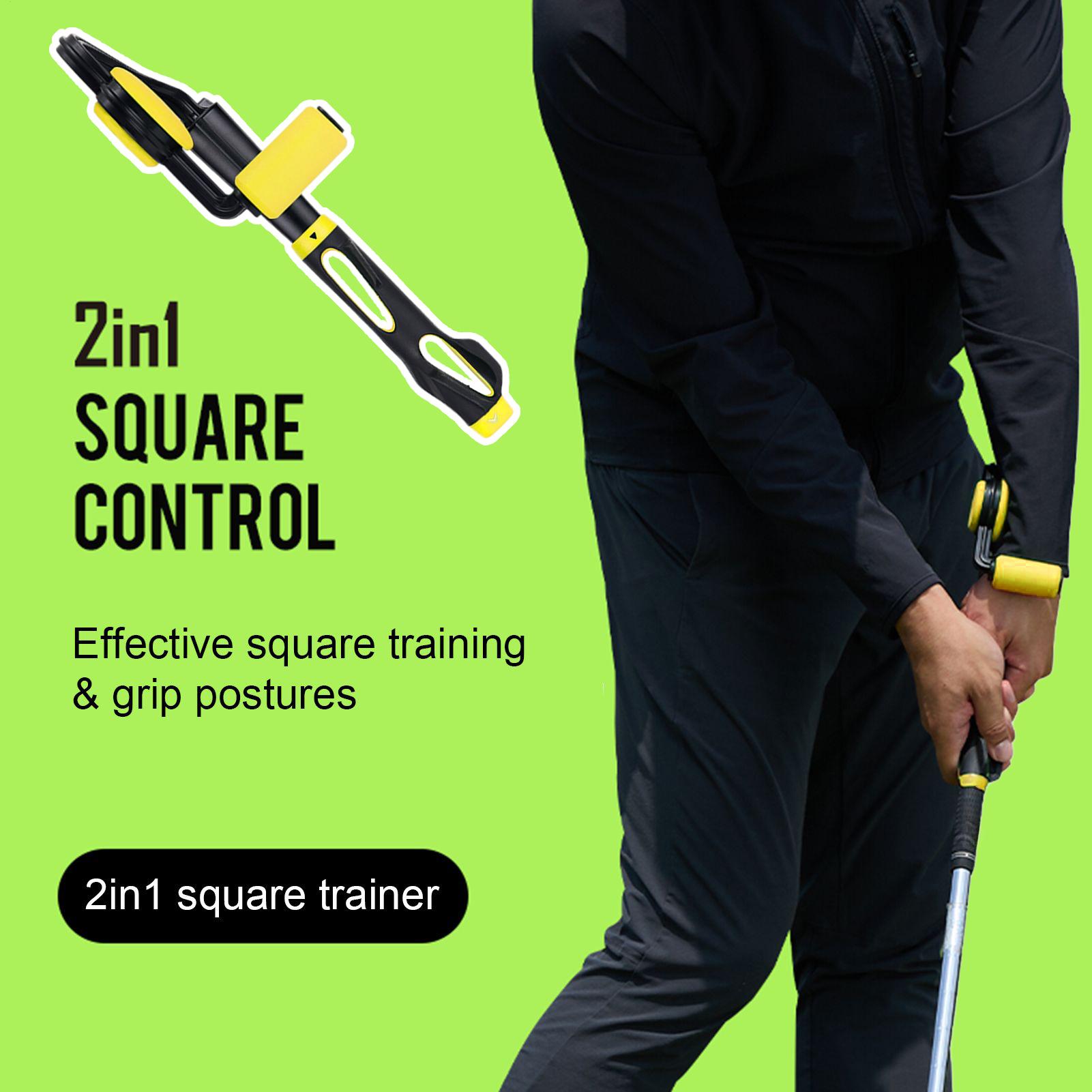 

Golf Swing Trainer Golf Grip Trainer 2 in 1 SquareSet Control Grip Trainer to Train Correct Hand Position Accessory for Beginner China Mainland