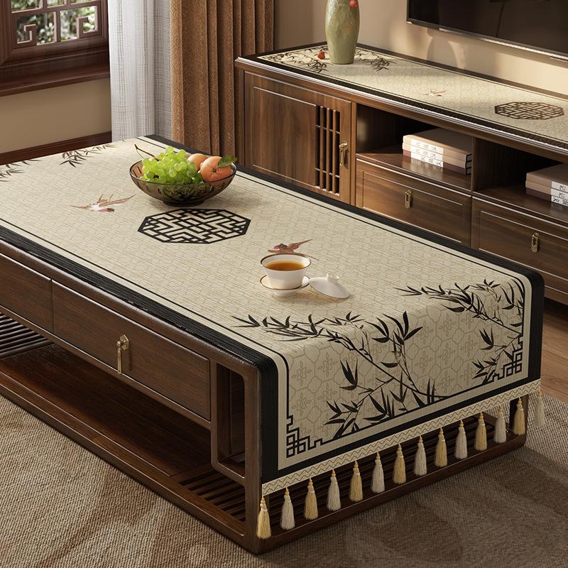 Zen Coffee Table Tablecloth Tv Cabinet Decorative Cover Rectangular Dining Table Side Cabinet Dust Cloth
