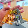 Cat and Mouse Set Popular Charms Keys House Car Bag Charm Backpack Decoration Super Cute Keychain Cell Phone Strap Hanging Ornament [Chaojibao]