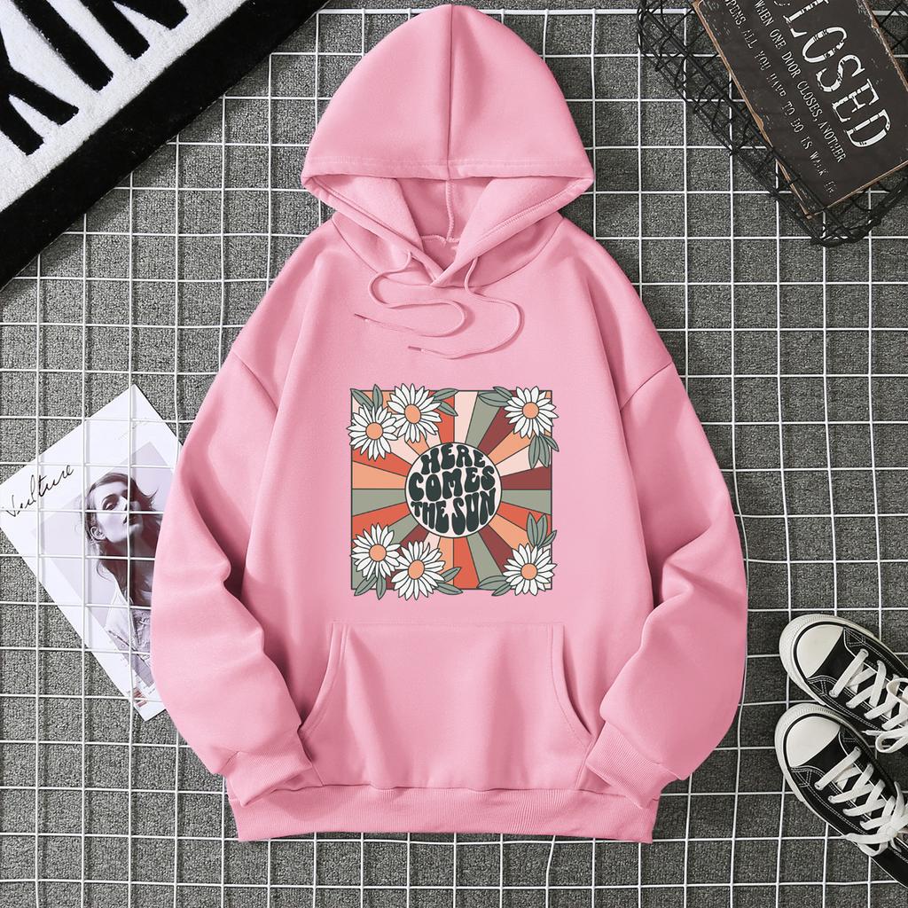 American hooded sweater women's autumn and winter Korean version fashion oversize loose coat women's clothing