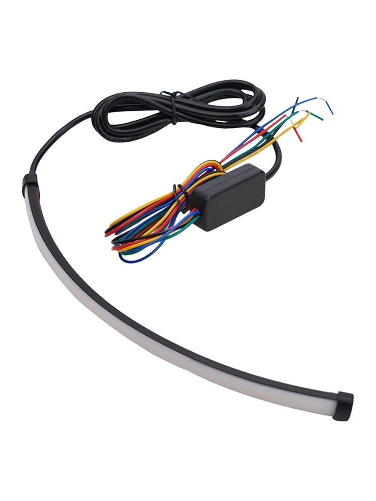Tail Light Flexible LED Motorcycle Stop Light Black Rear Brake Strip CM