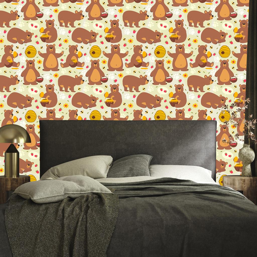 Teddy bear wallpaper for living room and bedroom 50x1000