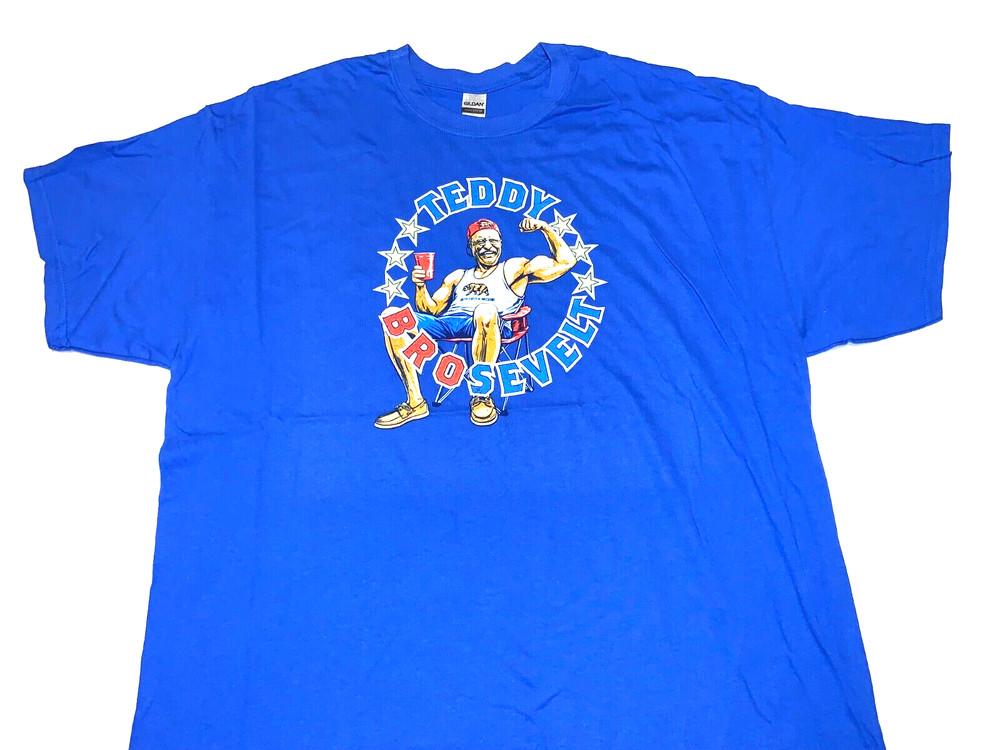 President Theodore Roosevelt Muscle Bound Beer Drinking Party T-Shirt New 3XL 3X Unisex T-Shirt S