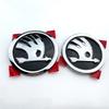 2025 New 2Pcs 80mm 90mm Emblem For Skoda Fabia 1 2 Octavia A7 RS Superb Rapid Yeti Karoq Vision Car Head Front Rear Boot Tailgat