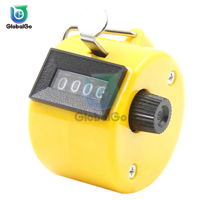 4 Digit Number Counters Hand Finger Mechanical Manual Counting Tally Clicker Timer Outdoor Sport Golf Soccer Counter Key Ring