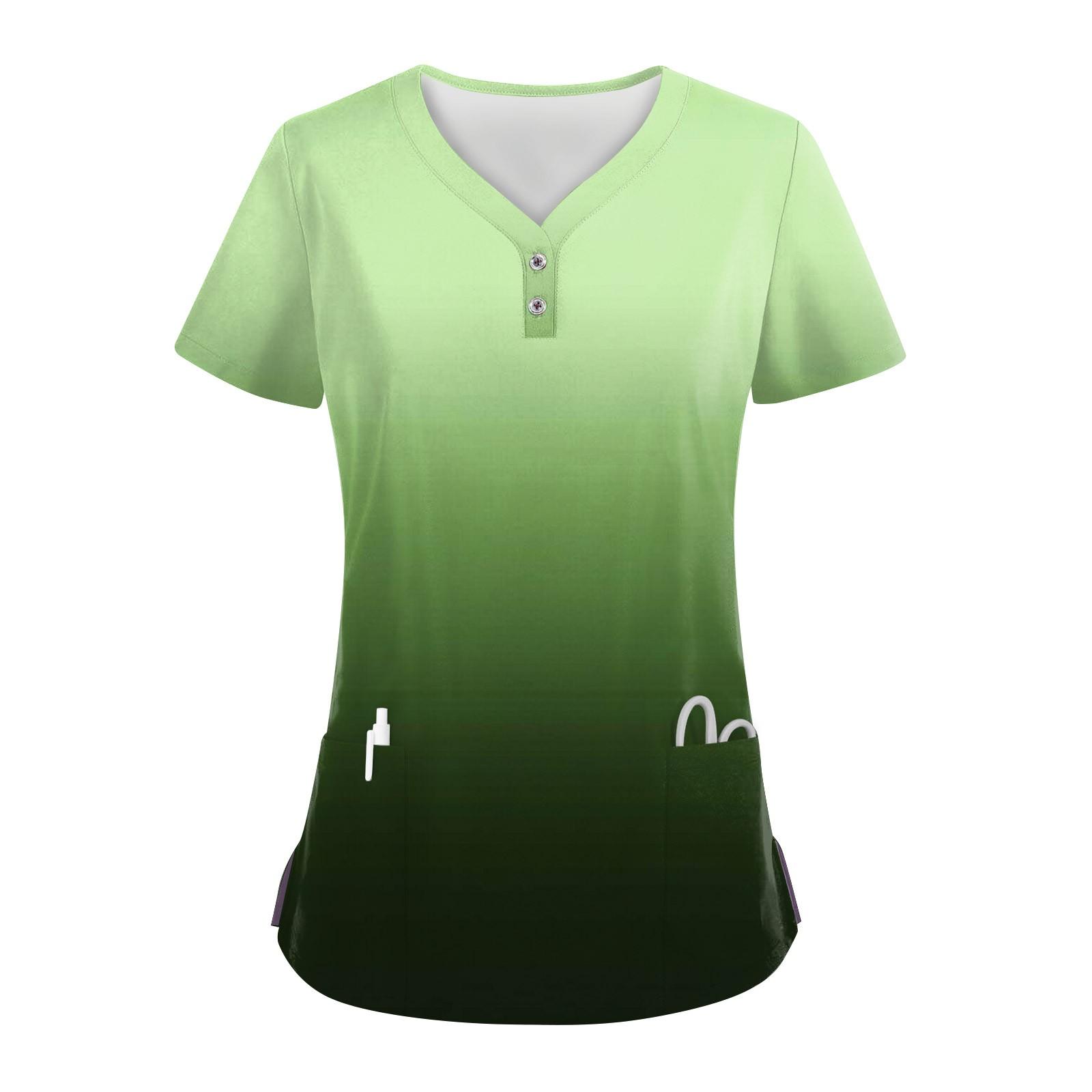 

Женские модные повседневные топы с V-образным вырезом и градиентным принтом, топы для кормящих мам, топы-халаты для женщин, 2 кармана M