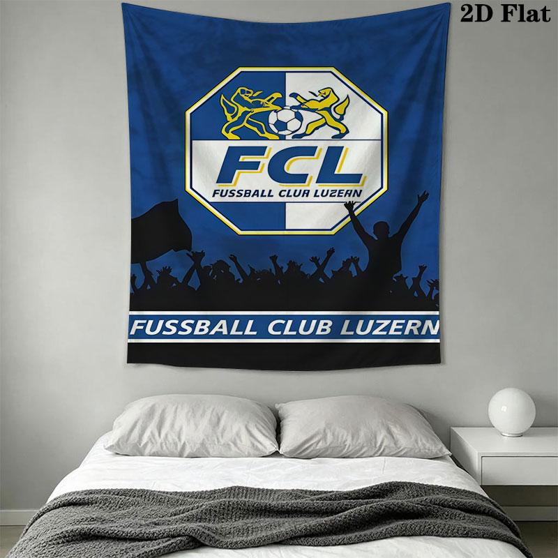 FC Luzern logo Wall Hanging Printed Fabric Blanket Decorative Tapestries for Bedroom Living Room Home Decor