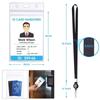 Black Lanyard Work Card Holder Retractable Keychain Key Holder  Nurse Accessories