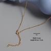18K Gold Stainless Steel Electroplated Necklace with Round Bead and Lips Chain for DIY Jewelry.