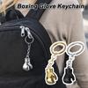 Creative Metal Boxing Glove Keychain Hanging Simulation Boxing 3D Modeling Car Keys Ornaments Bag Hanging Decoration